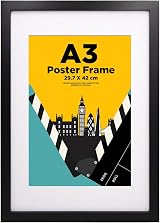 EGOFINE A3 Frame 100% Solid Wood with A4 Mat Black 32.3x44.7cm