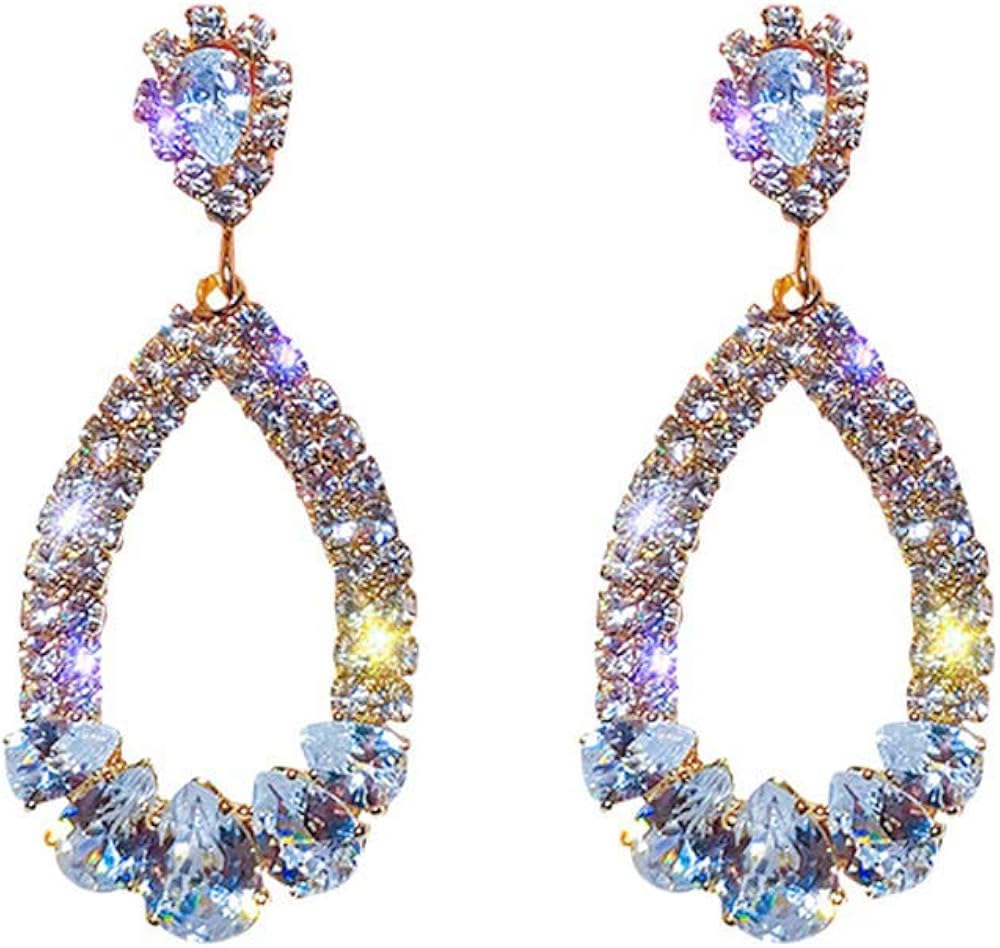 Pulabo Diamond Earrings European and American Earrings Alloy Diamond