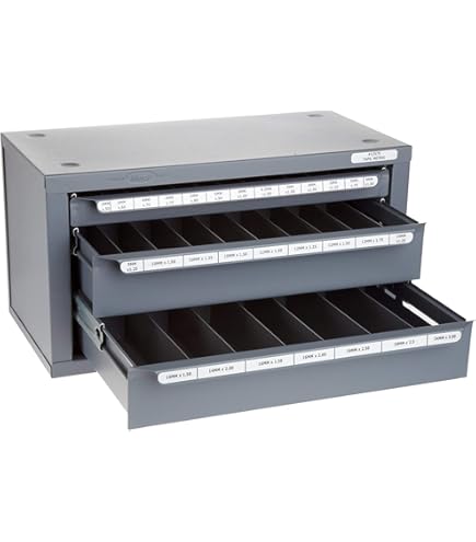 Huot 13575 Three-Drawer Tap Dispenser Cabinet for Metric Sizes 3 mm to