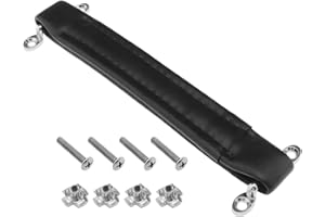 The Lord of the Tools Vintage Style Guitar Amplifier Handle Leather Amplifier Handle 218x30mm for Guitar Amp Speaker Audio Equipment with Screw, Black