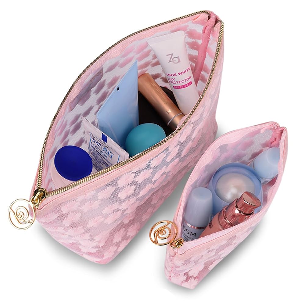 Makeup Bags for Women,Pink Cute Set for Women (Pink) aooty