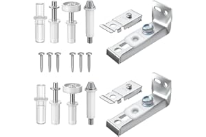 2 Pack Bifold Door Hardware Repair Kit - Bifold Closet Door Hardware Replacements Tools for 7/8" to 1" Sliding Door Track, Bi