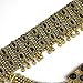 Retro Boho Tribal Tassel Collar Bib Chain Chunky Pendant Statement Necklace Choker for Women (Gold)