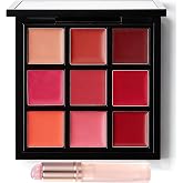 YEPYEPGO 9 Colors Lipstick Palette, Matte Velvet Lip Cream Color Palette, Pro Lip &amp; Cheek Makeup, Long Lasting, Moisturizing Waterproof for Every Occasion