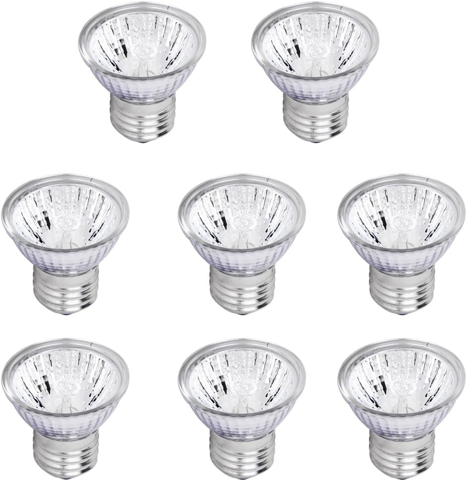 8x Mini E27 Reptile Heat Lamp UVA/UVB Bulb Basking Spot Light 50W 220-240V