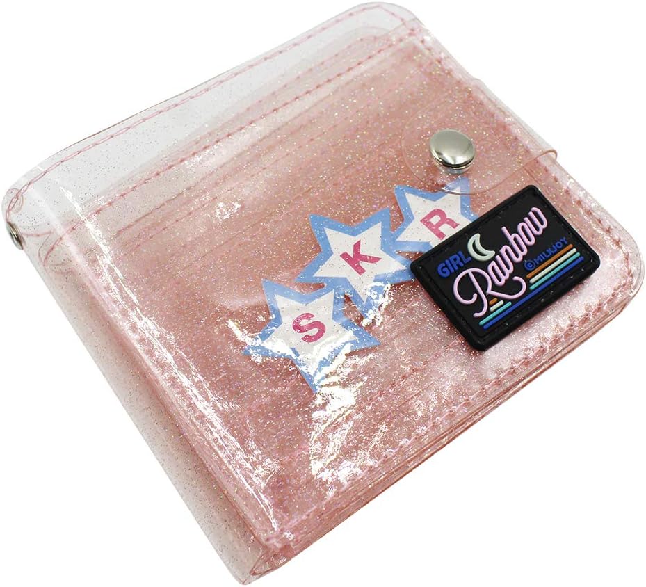 Women's Small Wallet Transparent Sequins Coin Purse Money Clip Designer Card Case
