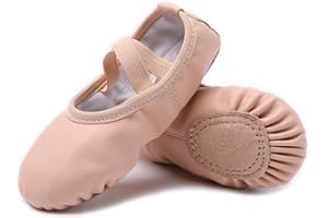 TETSUO Ballet Shoes for Girls,Dance Flats Slippers for Kids,Toddlers Practice Shoes,Yoga Shoes