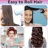 JOLCEEY 50pcs Hair Rollers Set 4 Sizes Jumbo Large Medium Small with Clips Black view 3