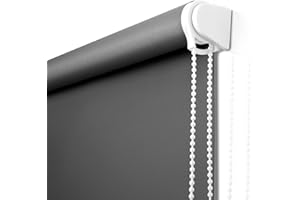 NUTRO CHILL Blackout Roller Blinds, Window Shades Blackout with Thermal Insulated, UV Protection Fabric Window Shades for Home and Office, Easy to Install（48" W x 68" L, Charcoal Gray）