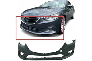 FitParts Compatible with Front Bumper Cover Mazda 6 2014 2015 2016 GS GT GX Grand Touring I Sport Sedan 14 15 16. New, Primed and Ready for Paint. W/o Parking Aid Sensor Holes.