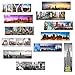Set of 12 New York Panoramic Photo Magnets NYC 5x1.6 inch - Pack of 12