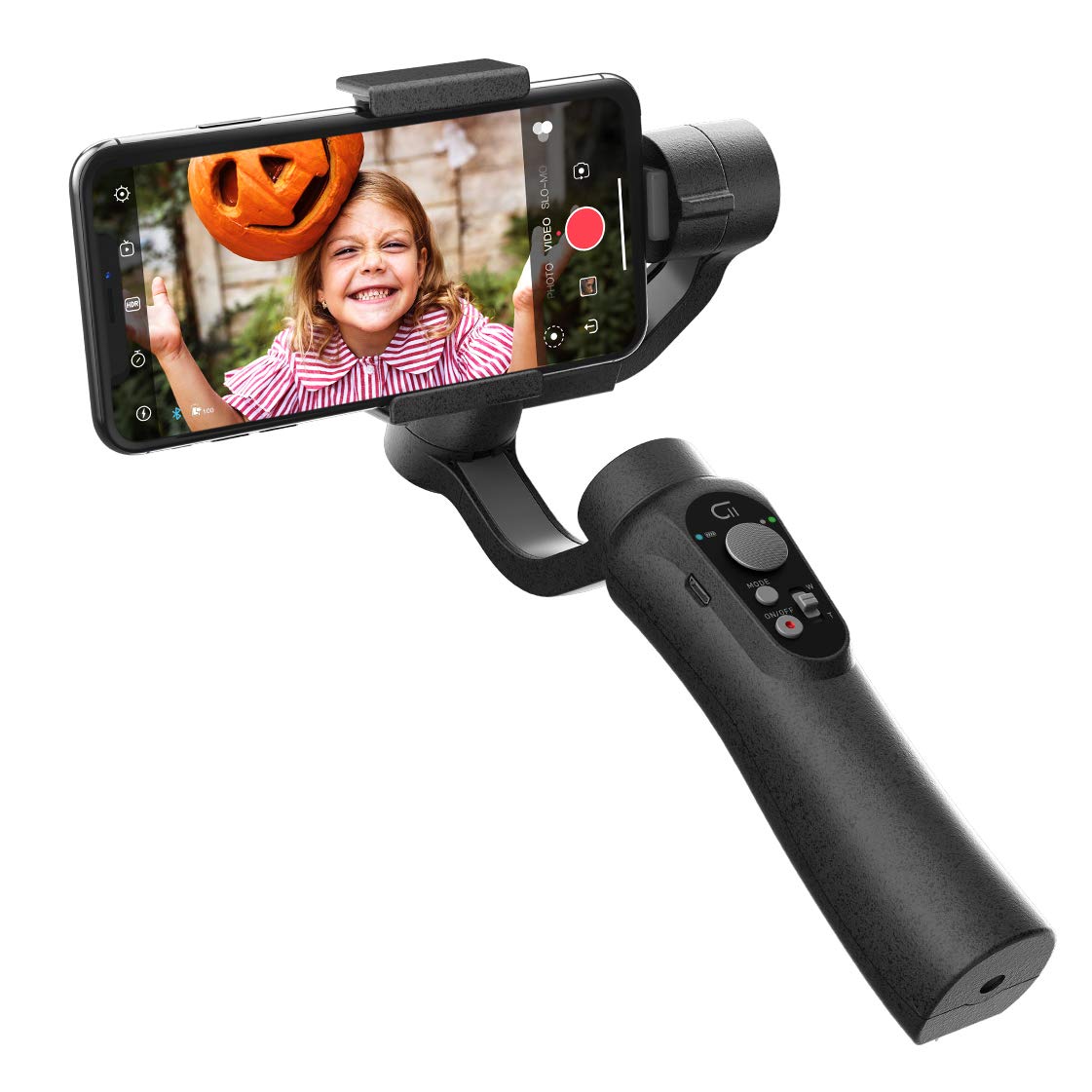 CINEPEER C11 Smartphone Gimbal, 3-Axis Handheld Gimbal Stabilizer for iPhone X/Xs, Android, ZY Play App Support, Zoom Control, Smooth Video Gimbal for iPhone/Android, Face Tracking