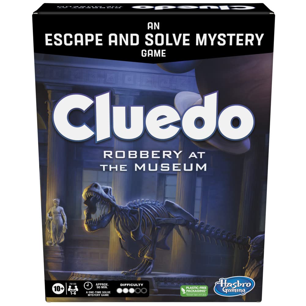 Hasbro Gaming Cluedo Robbery at the Museum, Escape Room Family Board Game for 1-6 Players, Detective Games for Boys and Girls, Fun Toy — image 1