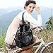 BOYATU Convertible Genuine Leather Backpack Purse for Women Fashion Travel Bag