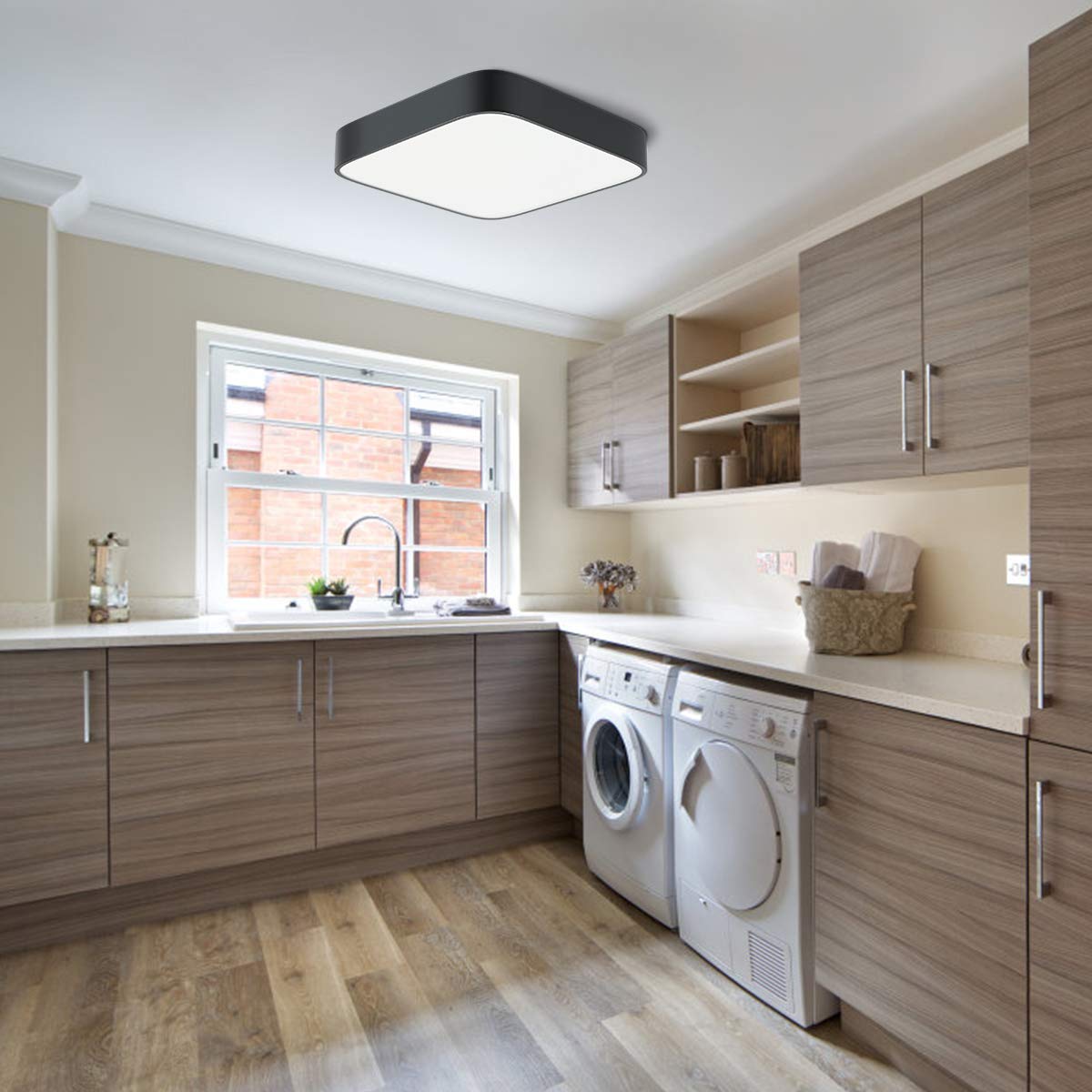 Deckenleuchte LED Deckenlampe Wohnzimmer bedee LED Deckenleuchte bad 4000K 24W LED Lampe Leuchte Quadratische Dünne für Badezimmer Küche Schlafzimmer Bad Wohnzimmer Esszimmer Balkon Flur