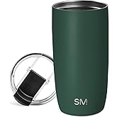 Simple Modern Travel Coffee Mug Tumbler with Flip Lid | Reusable Insulated Stainless Steel Cold Brew Iced Coffee Cup Thermos | Gifts for Women Men Him Her | Voyager Collection | 16oz | Forest