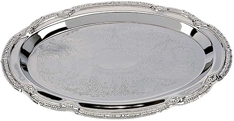 Amazon Com Sterlingcraft Silver Finish Serving Tray 9 X 6 Inches 7 1 4 X 4 1 4 Serving Area Platters