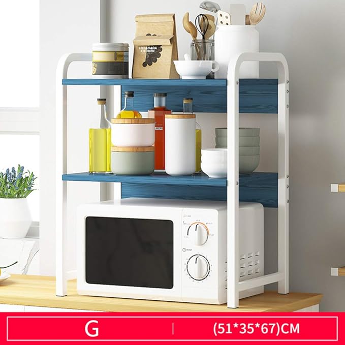 ZXCC Multiuso Cocinas Estantería Microondas Encimera, Madera ...