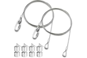 AUTOMCO 4PCS Trailer Gate Lift Assist Rollers with 2PCS Stainless Steel Lift Cable for Gorilla Trailer Tailgate Lifter with EZ Spring Clips Washer Pins, Trailer Tailgate Lift Assist Replacement Parts