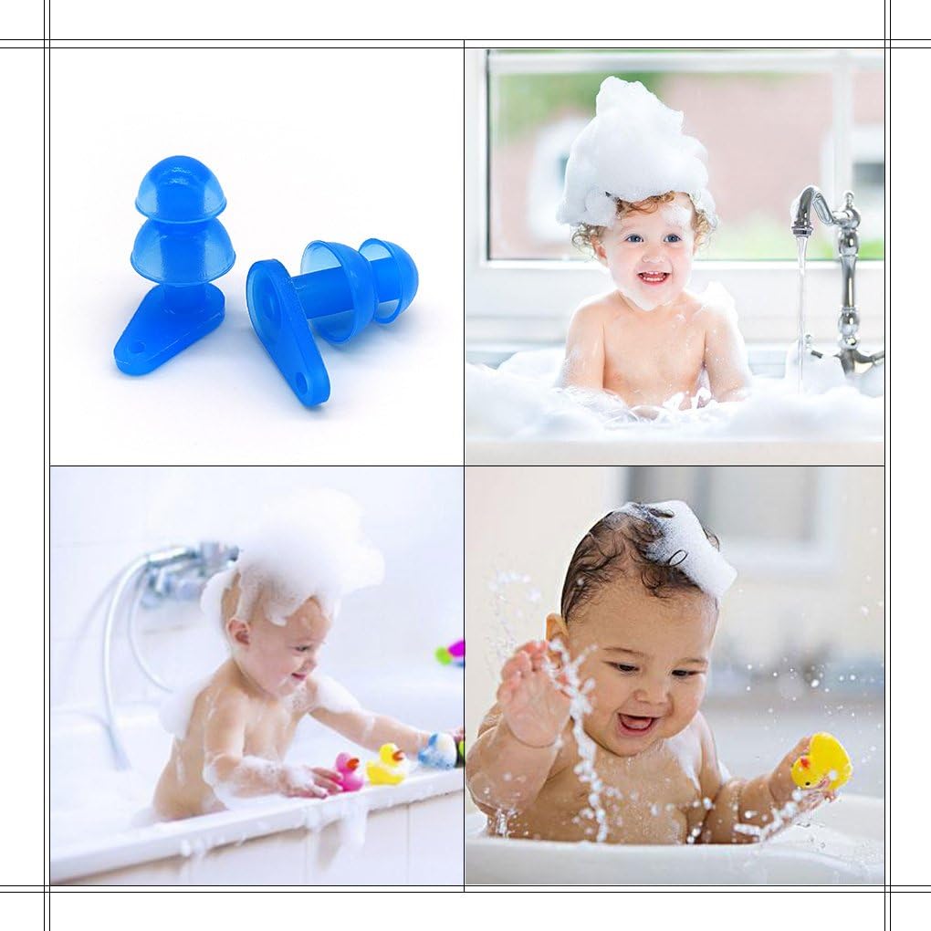 6 Sets Waterproof Kids Swimming Earplugs with Case Package, Protect Children's Ears in Water Shower: Health & Personal Care