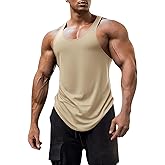 FITMENS Mens Workout Tank Tops Fitness Bodybuilding Sleeveless Gym Muscle Stringer Shirts