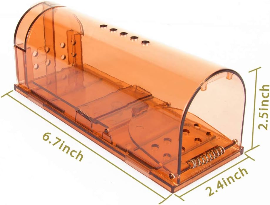 VENSMILE 4 Pack Mouse Trap No Kill Live Huamne Mousetraps That Work Safe for Home : Garden & Outdoor