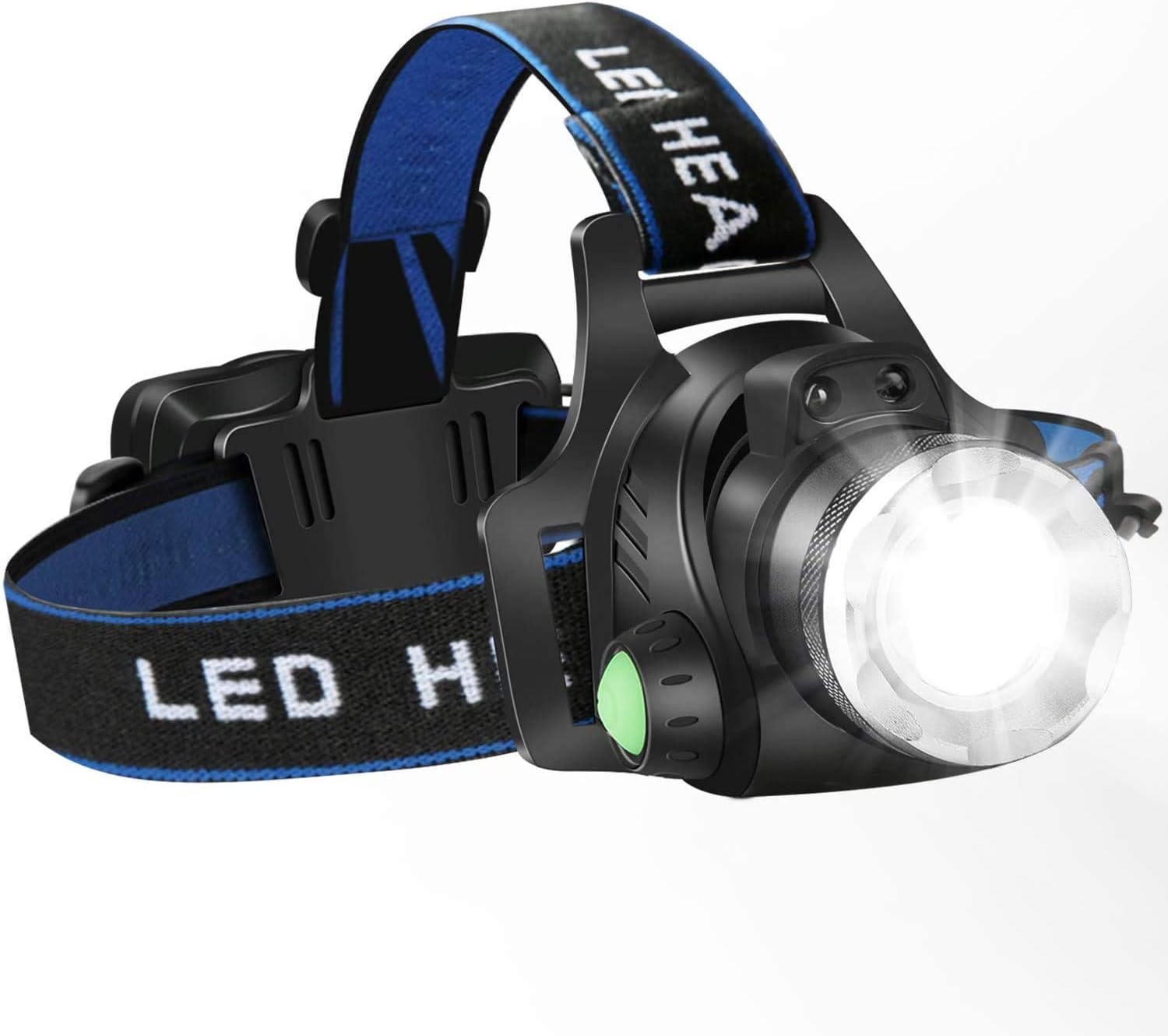 Headlamp Flashlight, USB Rechargeable Led Head Lamp, IPX4 Waterproof T004 Headlight with 4 Modes and Adjustable Headband, Perfect for Camping, Hiking, Outdoors, Hunting - - 