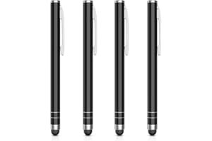MoKo Stylus Pen(4PCS), Universal Capacitive Touch Screen Rubber Tip Digital Pen Compatible with iPad, iPhone, Samsung, Kindle