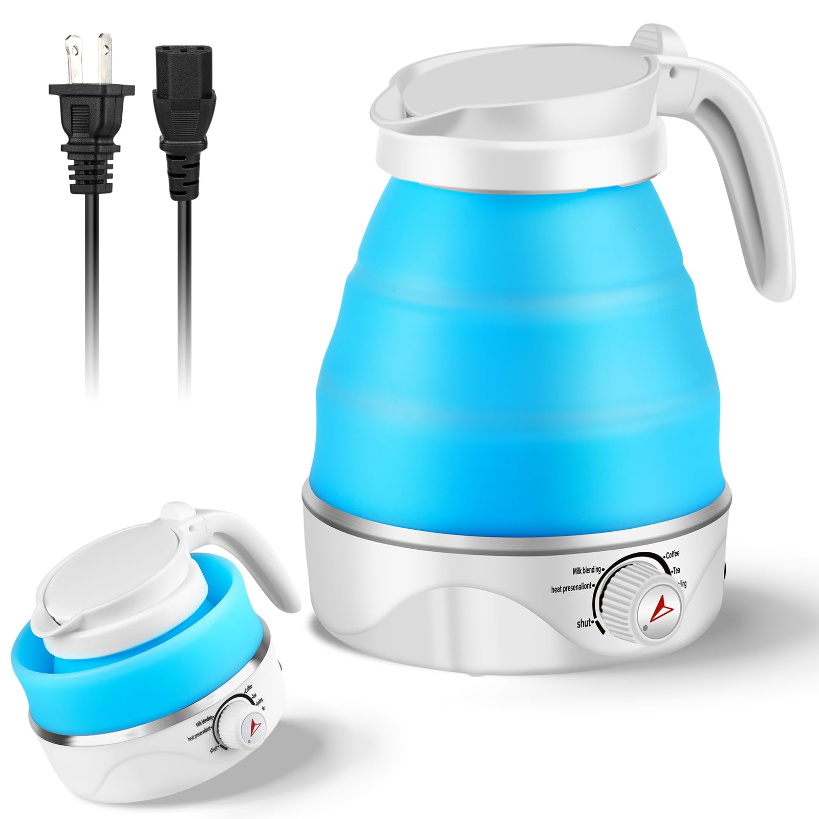 Photo 1 of ****MISSING PART***
Portable Electric Travel Kettle, 600ml Collapsible Silicone Kettle with Temperature Adjustment Function for Camping, Hotels and Travel (BLUE)