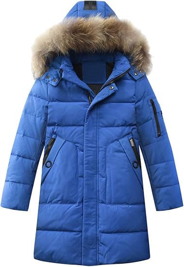 manteau garcon avec capuche fourrure