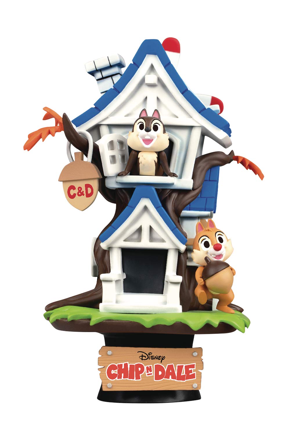 Beast Kingdom Disney Chip'n Dale Tree House - 6" Multi-Color Statue