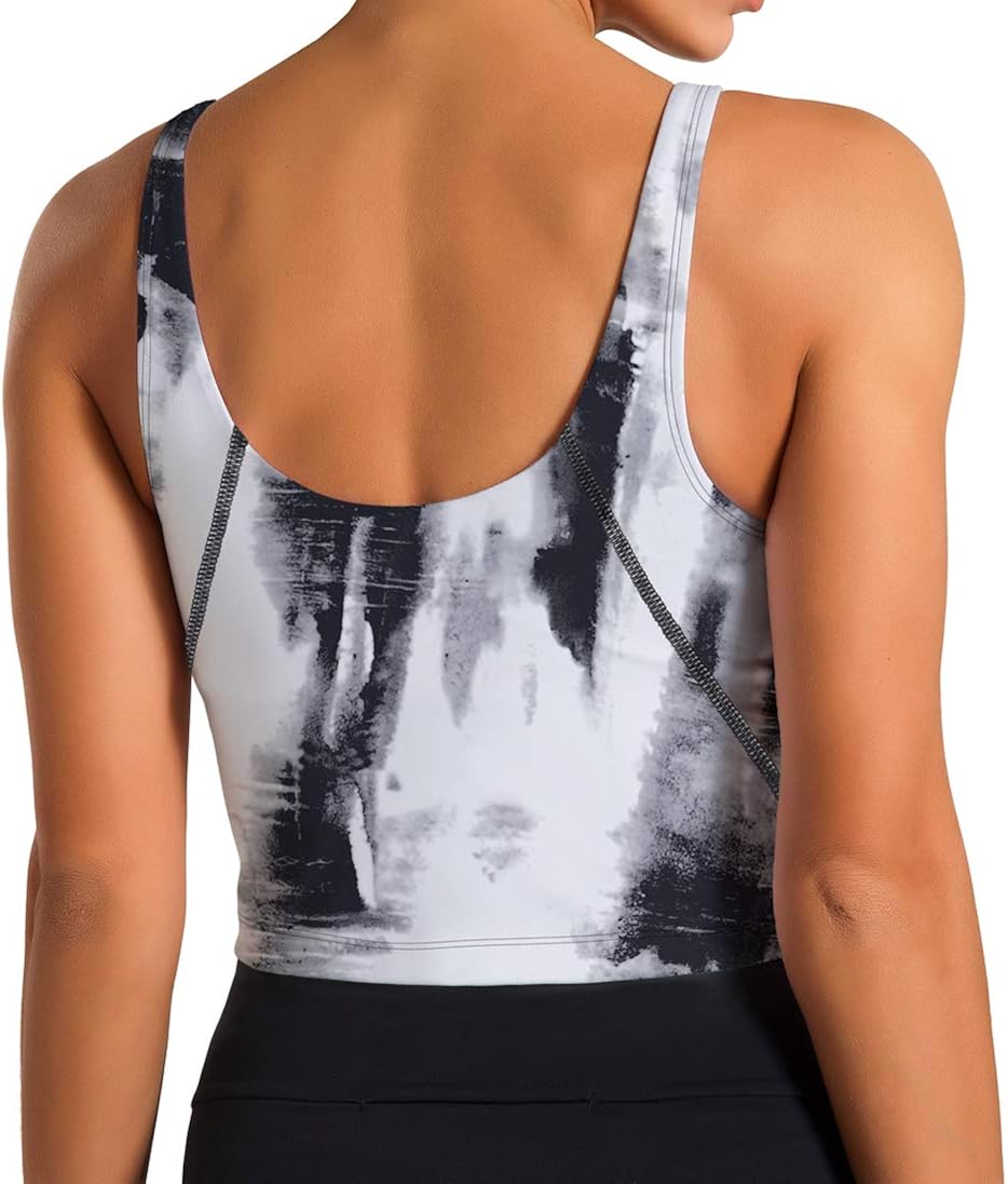 Dragon Fit Sports Bra for Women Longline Padded Bra Yoga Crop Tank Tops Fitness Workout Running Top at  Women’s Clothing store
