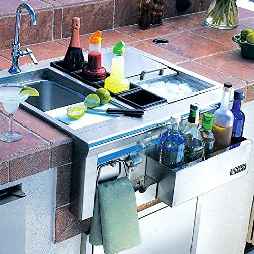 Lynx CS30-1 Built-In Cocktail Station with Sink and Ice Bin Cooler, 30-Inch