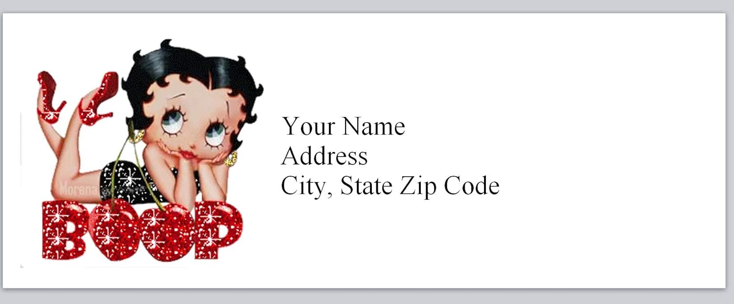 150 Personalized Return Address Labels Betty Boop (bx 300