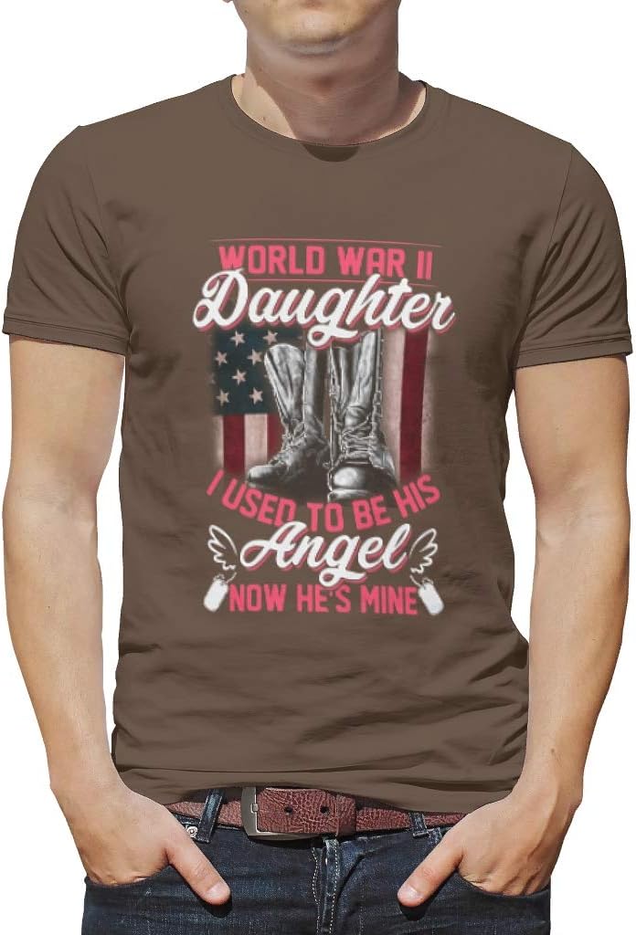 WW2 Veteran's Daughter Angel Cozy Various Types Short Sleeve Workout Shirt for Father Mother