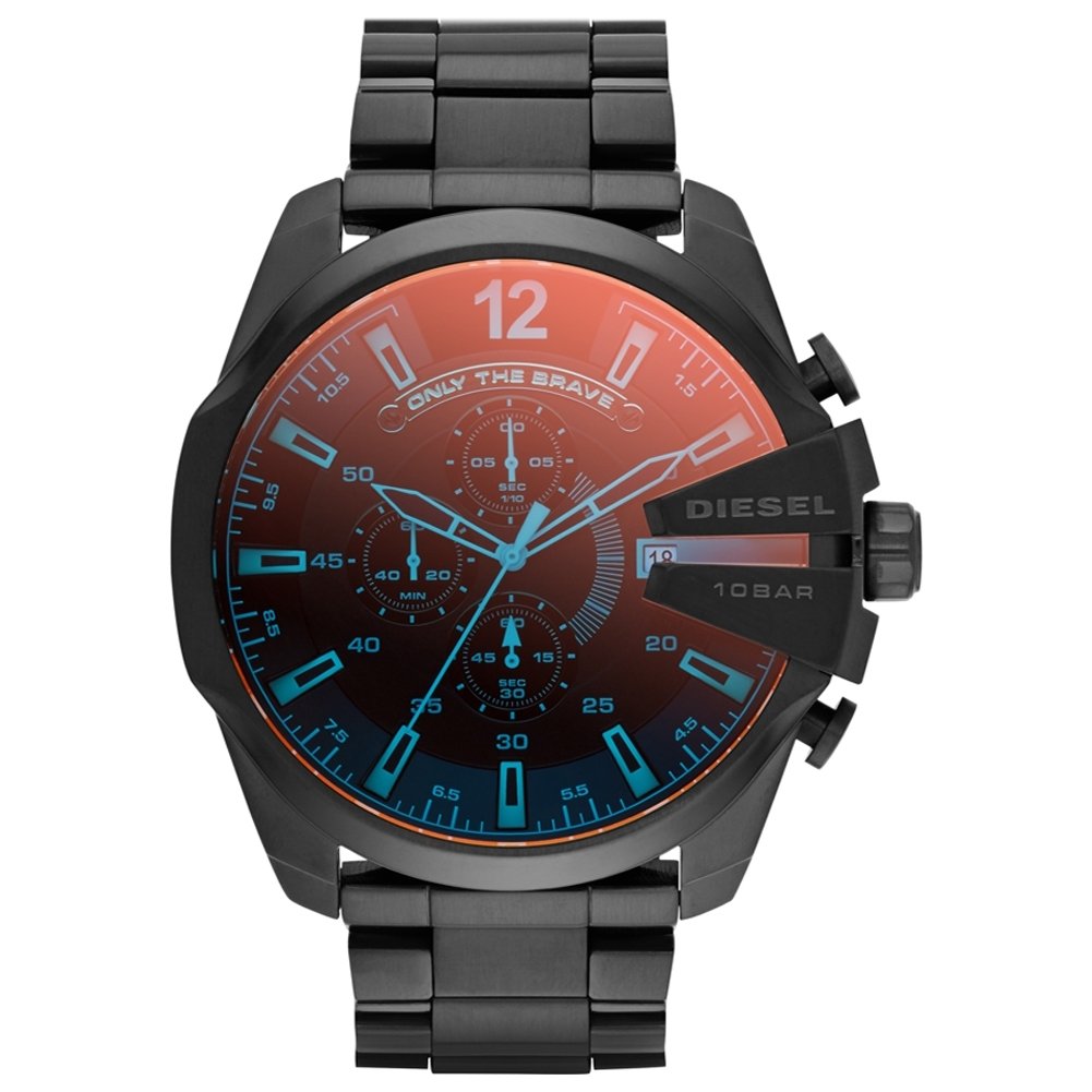 Diesel Chief Series Men's Chronograph Watch with Silicone, Stainless Steel or Leather Strap