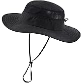 Connectyle Kids Wide Brim Sun Hat for Toddler Boys Girls Breathable Bucket Hat for Fishing Hiking UPF 50+ Protection Sun Hat