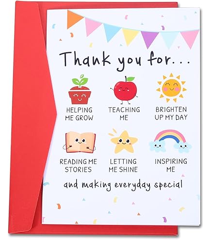 Multipack Personalised Teacher Thank You Leaving Card With