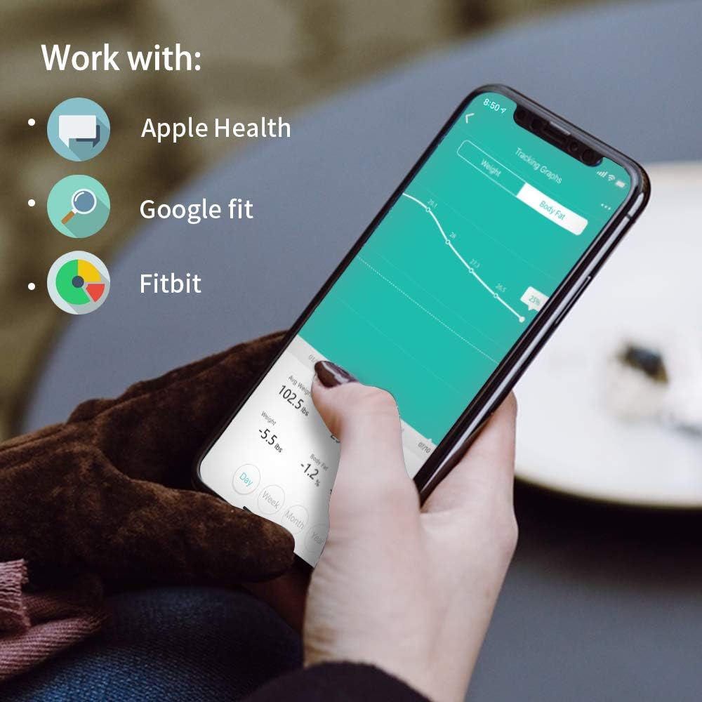 YUNMAI Smart Scale Body Fat Scale with New Free APP & Body Composition Monitor with Extra Large Display: Health & Personal Care
