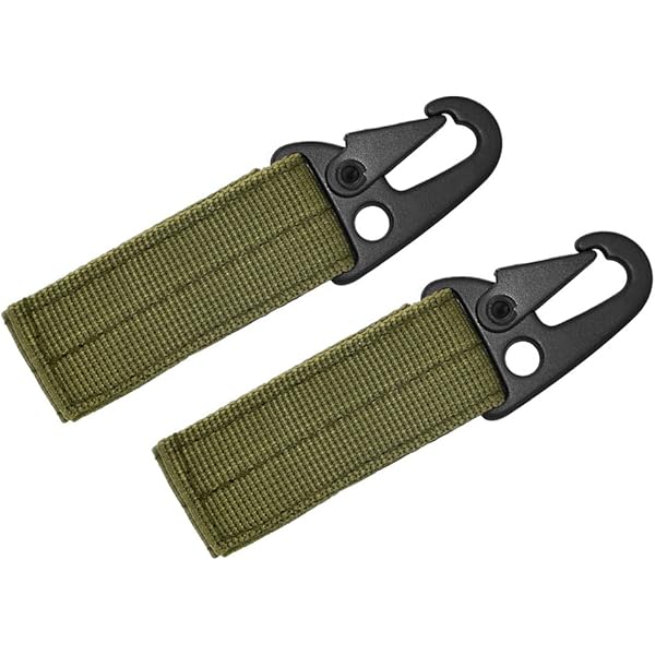 LUITON 2-Pack Duty Belt Keeper With Key Holder For 2¼" Wide Belt Nylon Keychain Police Key Strap Keeper With Snap Tactical Gear Clip Military Molle Hook