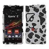 Fincibo (TM) Sony Xperia Z Ultra Togari C6802 C6806 C6833 Bling Crystal Full Rhinestones Diamond Case Protector - Cute Dalmatian Puppy