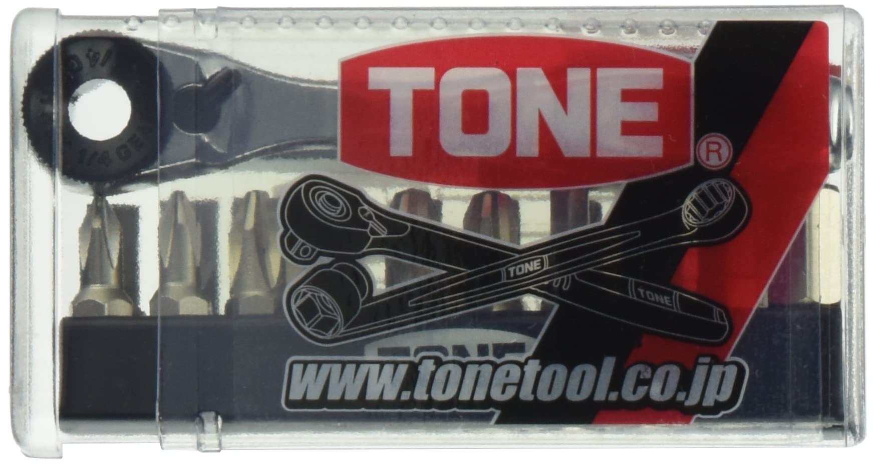 Photo 1 of (Amazon.co.jp Exclusive) Tone Bit Ratchet Set, BRS20C, Bit Insert, 0.25 inches (6.35 mm) (1/4 inch), Clear, 23 Pieces