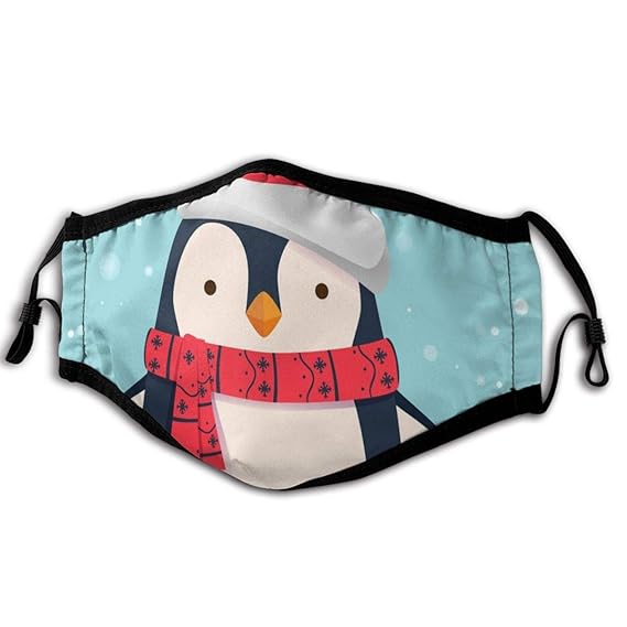 Masks Cute Penguin 23 X 15 Cm Face Mouth Mask Cotton Washable Reusable Cloth For Cycling Camping Travel Amazon In Clothing Accessories