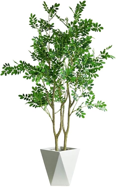 Amazon 人工木盆栽 4フィート背の高い人工木鉢植え植物シミュレーションユーカリ自然な家の装飾 人工植物 Color A 人工観葉植物 オンライン通販