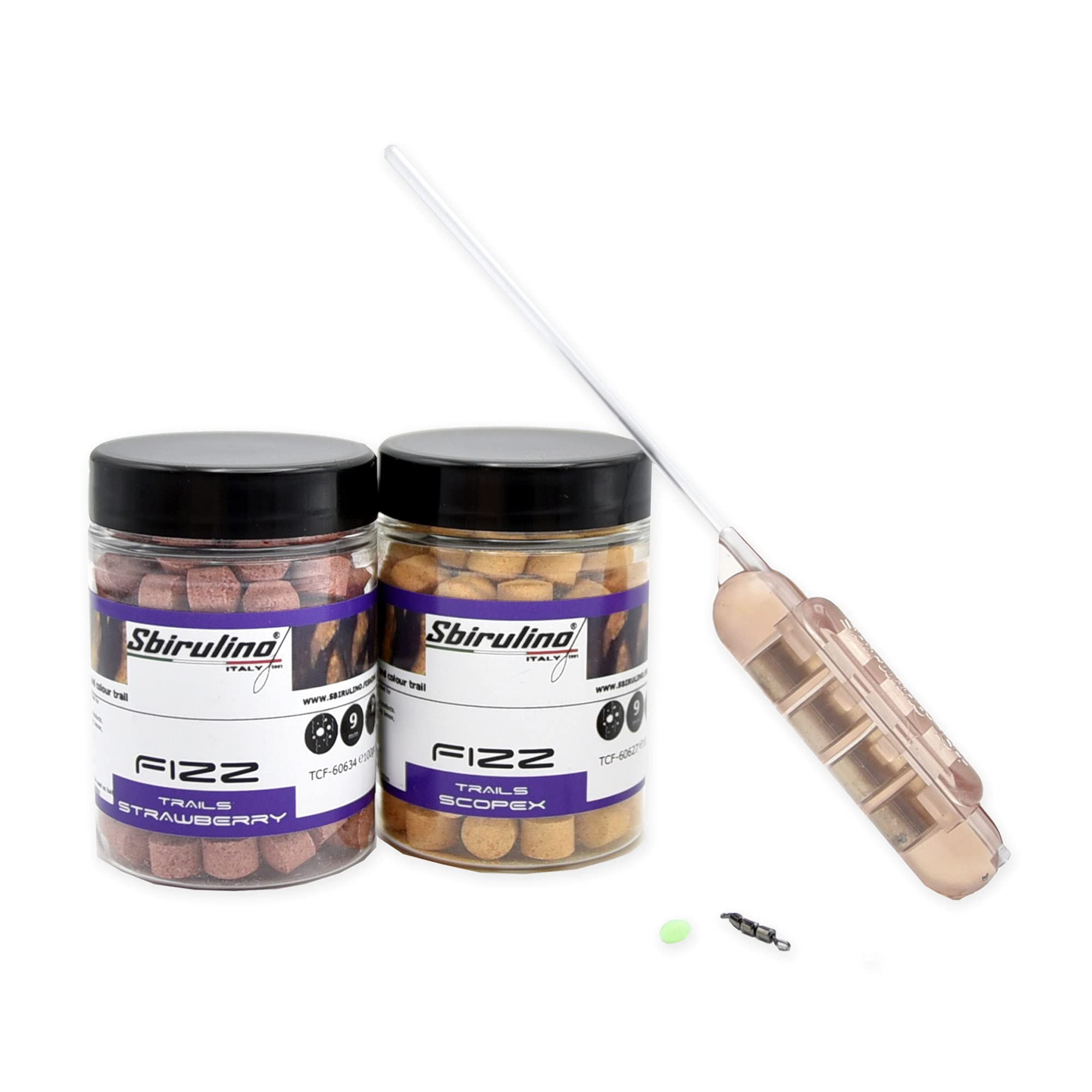 Sbirulino Jolly bomb with 2 jars of effervescent tablets Strawberry and scopex.