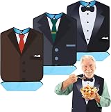 WenYa 3 Pack Adult Bibs for Men Waterproof Crumb Catcher 30x17.7 inches view 1