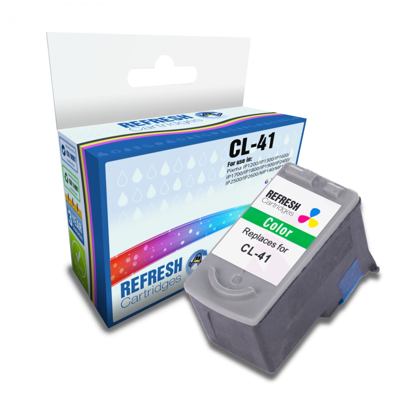 Refresh Cartridges Remanufactured Ink Cartridge Replacement for Canon CL-41 (Tri-Colour)