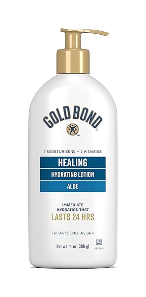 GOLD BOND ULTIMATE HEALING SKIN THERAPY LOTION WITH ALOE, 14 OZ., NON-GREASY & HYPOALLERGENIC