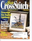Just Cross Stitch Magazine August 2000 - New England Lighthouse, Butterflies and Berries, Sheep to S by