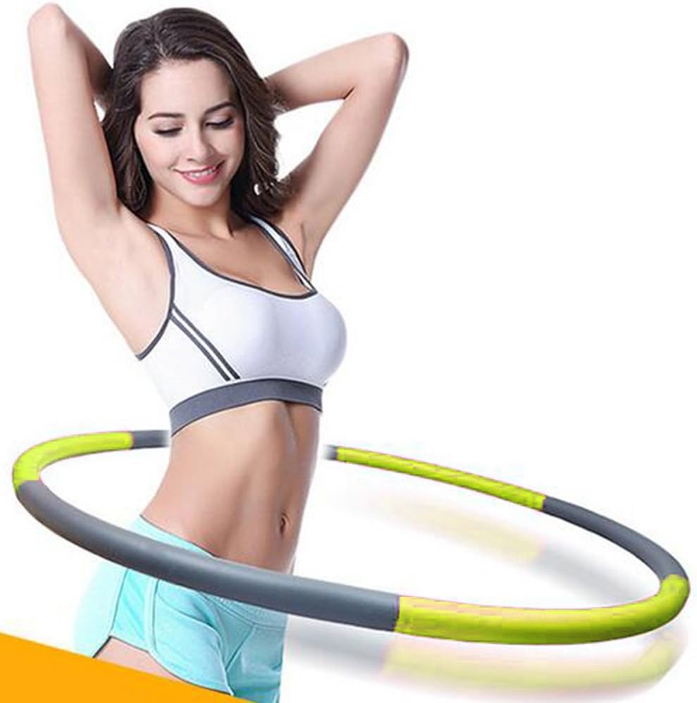 Hula Hoop, CONMING Fitness Hula Hoop Adjustable Exercise for Adult and Kids Weighted Foldable Foam Padded 90cm Wide